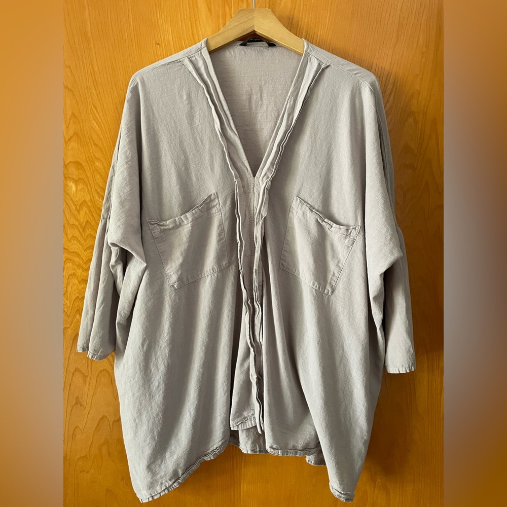 Gray Japanese cotton mizuiro-ind shirt